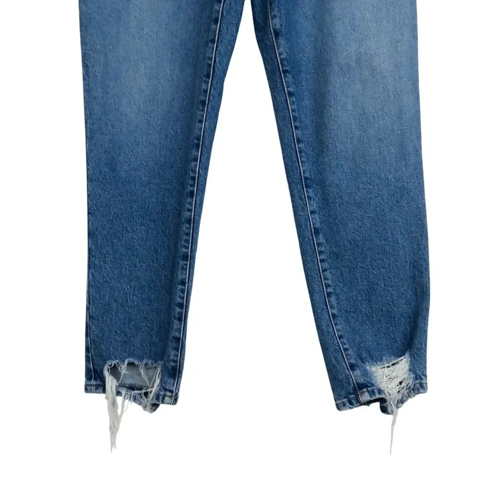 Good American The Weekender Boyfriend Jean High Rise Straight Jeans 12/31 Indigo
